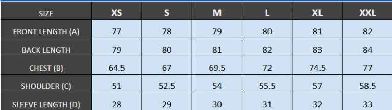 CM Size Guide