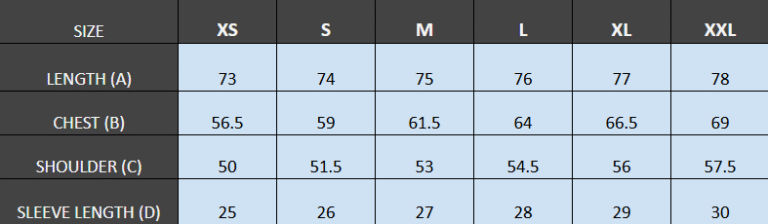 CM Size Guide