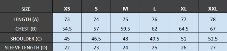 CM Size Guide