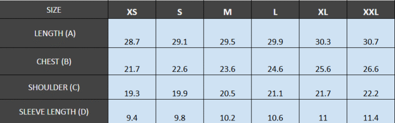 CM Size Guide