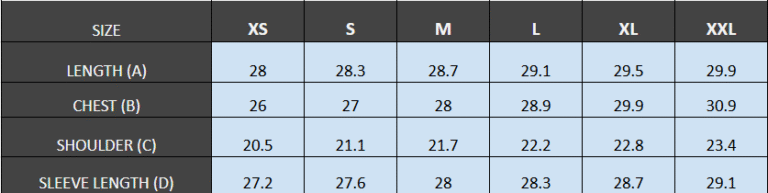 CM Size Guide
