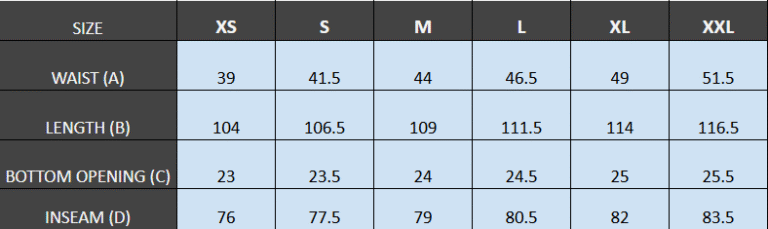 CM Size Guide