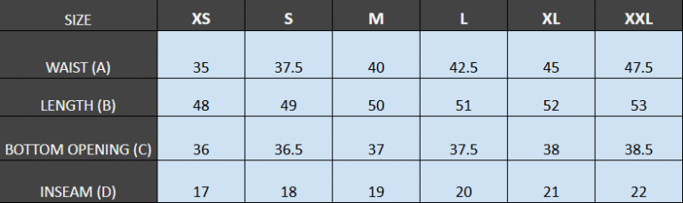 CM Size Guide