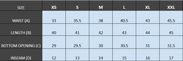 CM Size Guide