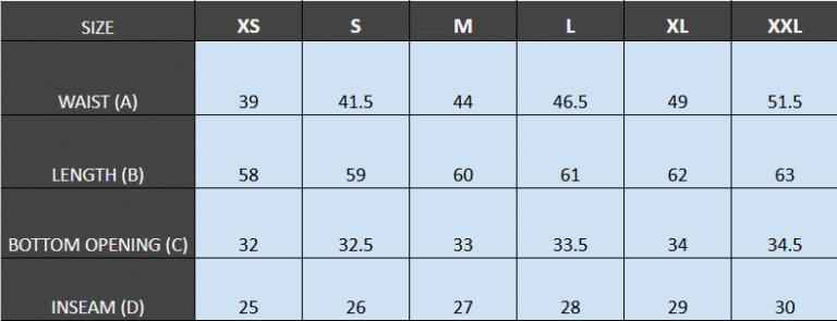 CM Size Guide