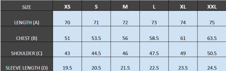CM Size Guide