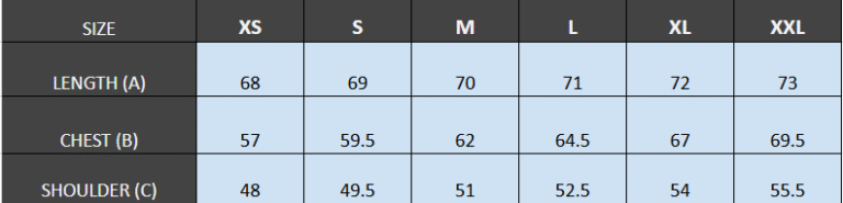 CM Size Guide