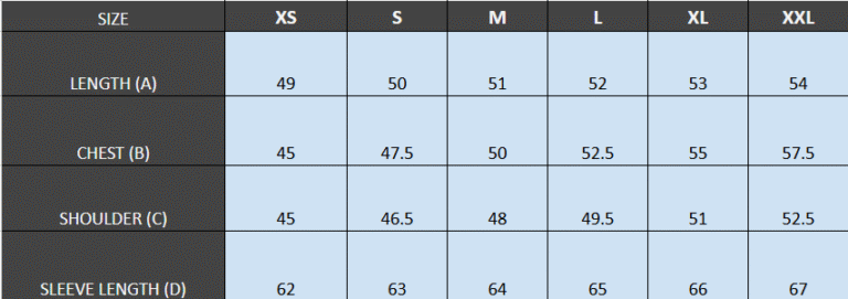 CM Size Guide