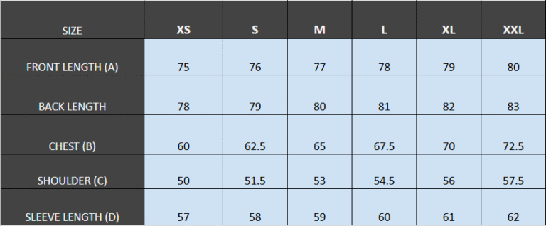 CM Size Guide